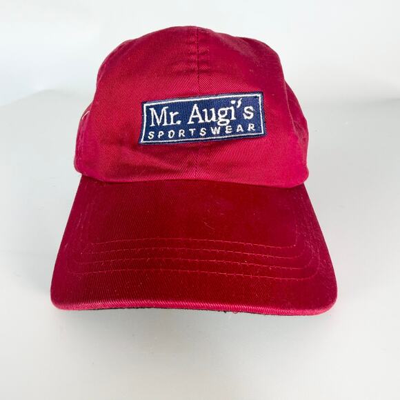 Mr. Augi's Sportswear Adjustable Strapback Hat Baseball Cap Unisex Red Navy Blue - Picture 2 of 9